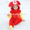 Bébé doux flanelle barboteuse Animal Onesie pyjamas costumes costume, vêtements de couchage, tissu rouge mignon, serviette à capuchon pour bébé